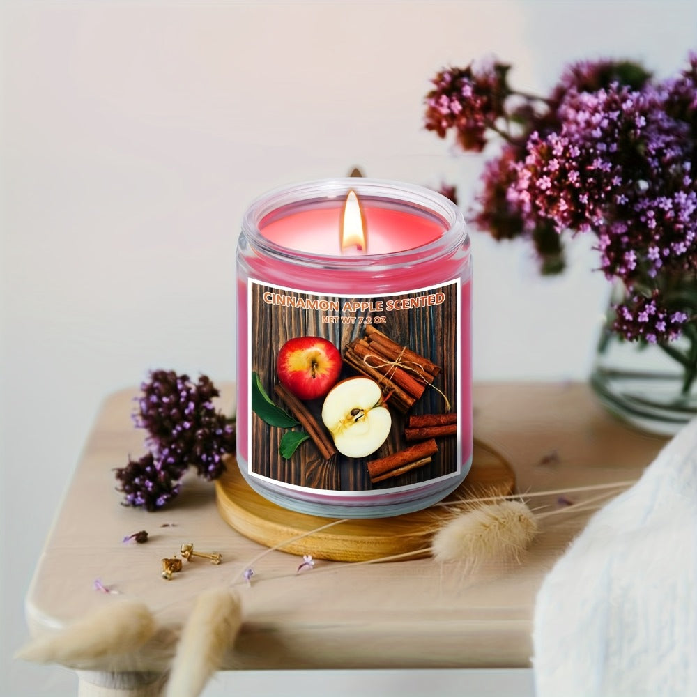 Scented Candle Soy Wax – Pumpkin & Apple Cinnamon Fall Autumn Jar Candle, 7.2oz 50+ Hour Burn, Cozy Home Fragrance Gift for Women & Men, Friends, Family & Coworkers, Christmas & Va - product image 2