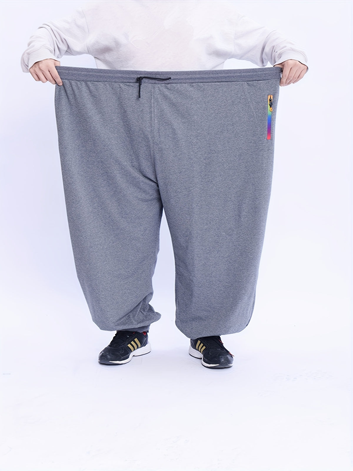 Men's Plus Size Casual Sports Trousers 2XL-9XL - Loose Fit, High Stretch, Zipper Closure, All-Season Comfort, Weekend Casual Attire, Casual Sports Apparel - product image 4