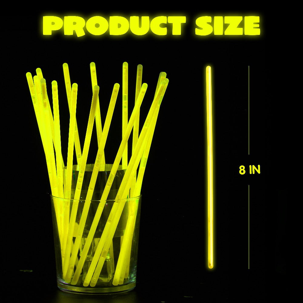 7 Colors Glow in the Dark Bracelets & Necklaces for Halloween Christmas New Year Party Supplies Favors Concerts Festivals – 144-Piece Glow Sticks Bulk Pack 8 Inch