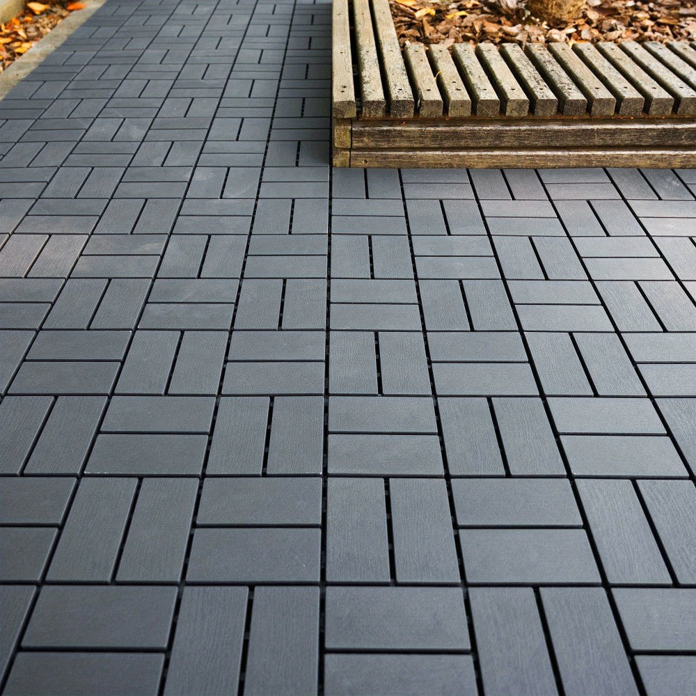Interlocking Deck Tiles 44-Pack 12"x12" Waterproof Outdoor Patio Tiles – All-Weather PP Material, High Load-Bearing, Easy Snap-Lock Install, Grid Pattern Flooring for Poolside, Bal - product image 5