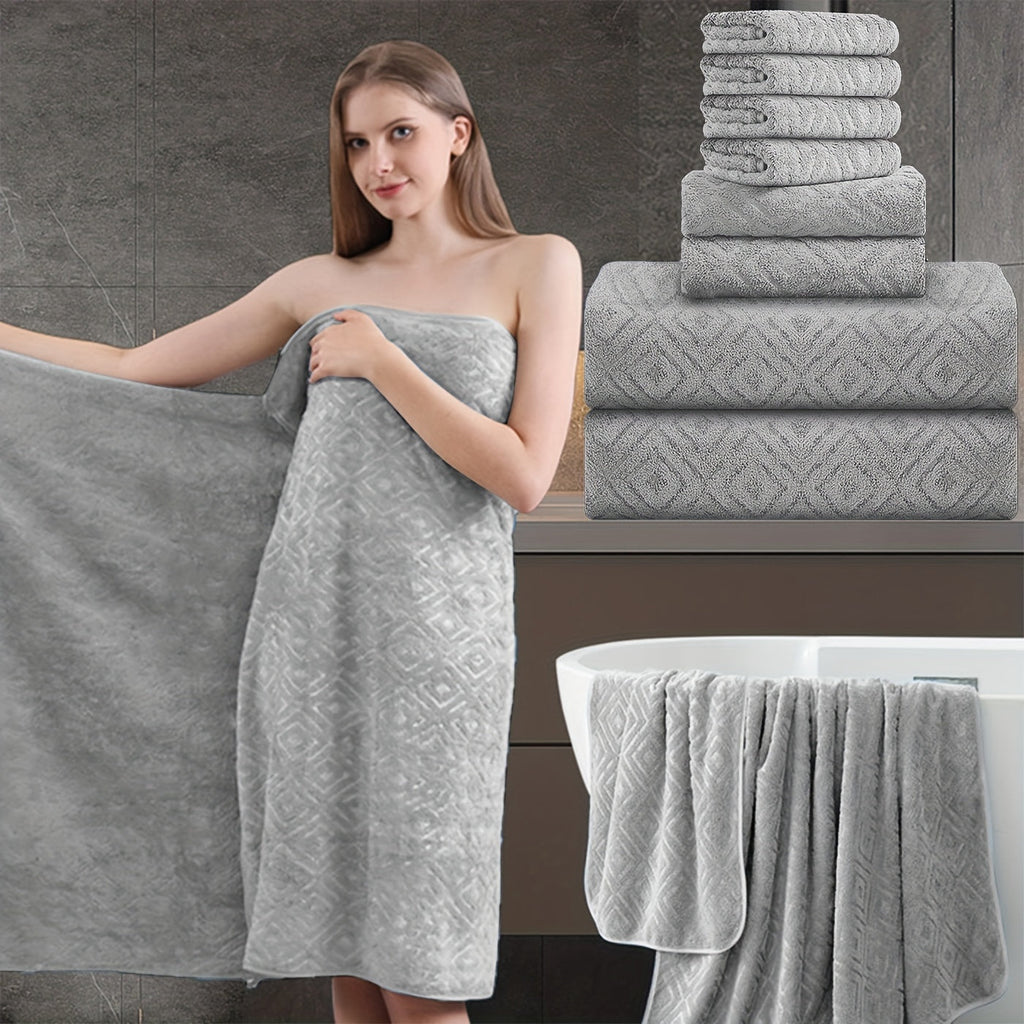 700GSM Bath Towel Set 8 Piece Extra Large Ultra Soft Thick - Highly Absorbent Quick Dry | 2 Oversized Bath Towels 2 Hand Towels 4 Washcloths | 16 Colors | Bathroom Hotel Gym Spa Ad - product image 27