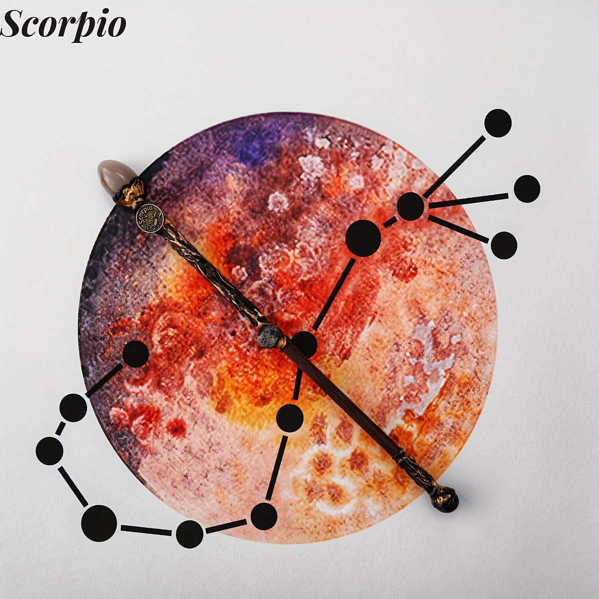 Handmade Astrology Wand All 12 Signs Aries Taurus Gemini Cancer Leo Virgo Libra Scorpio Sagittarius Capricorn Aquarius Pisces Cosplay Party Decor Birthday Gift | Zodiac Crystal Magic Wand with Gift Box