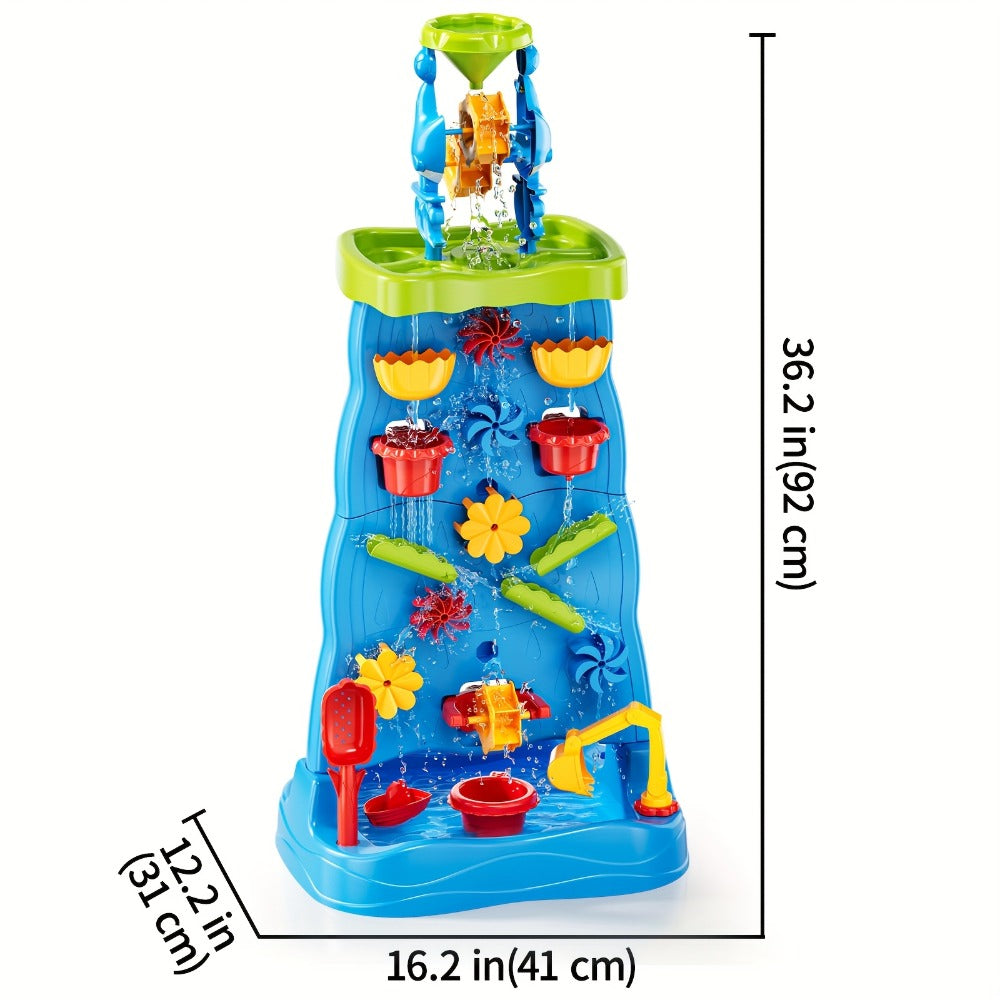 Outdoor Sensory Activity Toy for Toddlers Ages 3+, Beach Tools Included, Backyard Summer STEM Gift for Boys & Girls | Water Play Table for Kids Double-Sided - product image 3