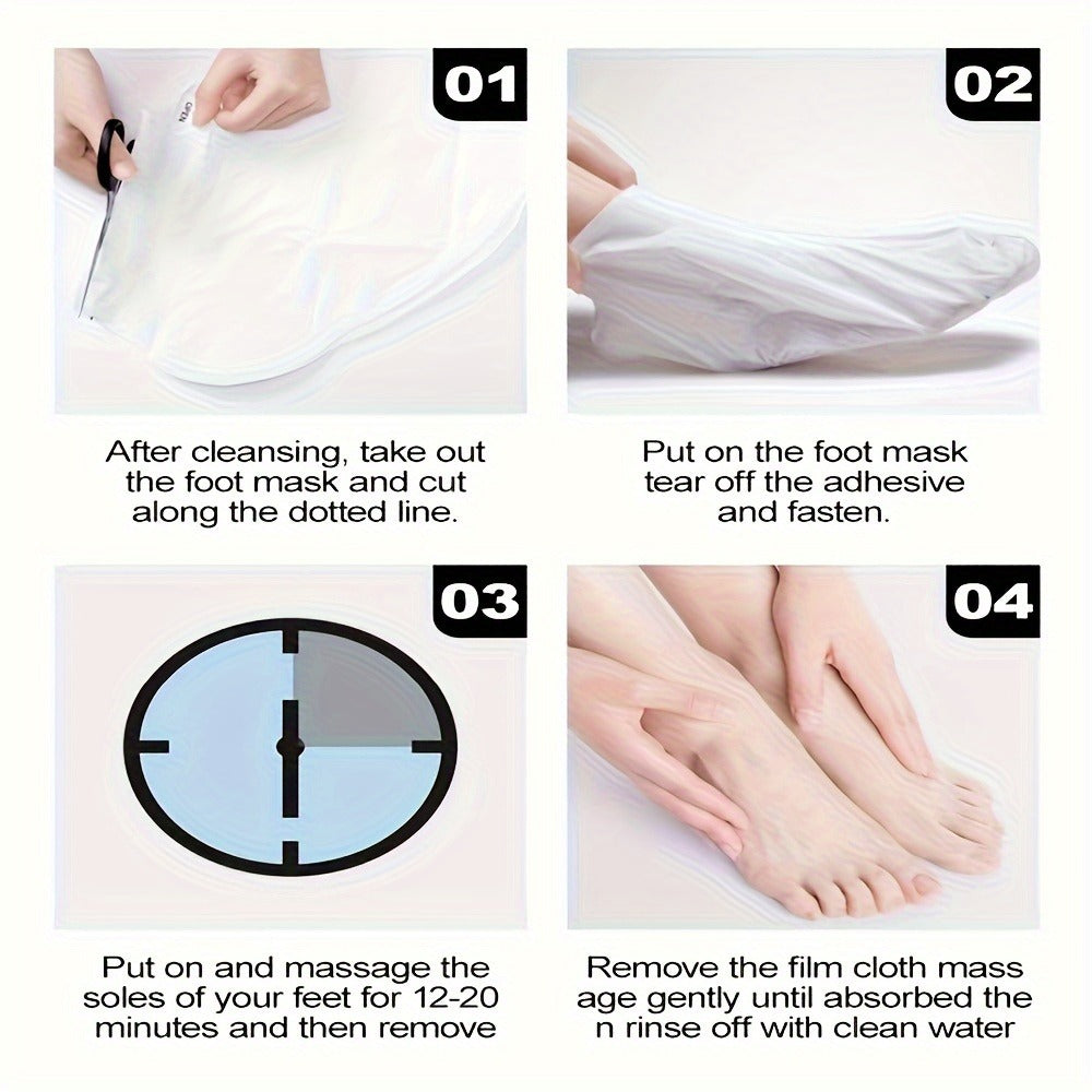 Lavender Foot Mask Socks Deep Hydrating Moisturizing Foot Care Treatment – Soft Smooth Skin, Portable Home Travel Spa, Value Pack 6 Pairs or 9 Pairs - product image 7