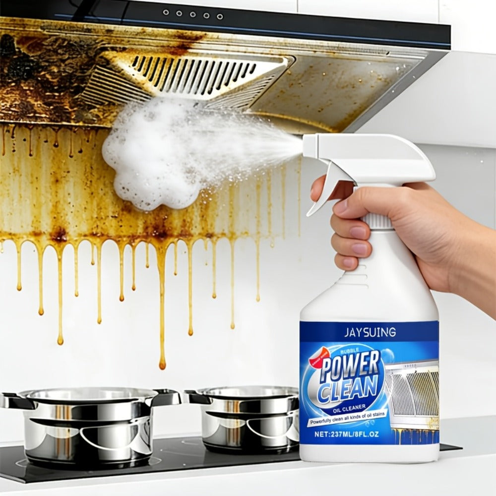 Kitchen Degreaser Spray Bubble Cleaner 237ml, Heavy Duty Grease Remover with Lemon Scent and Baking Soda Formula for Oven Stove Sink Countertop Range Hood Dishwasher Oil Stain Remo - product image
