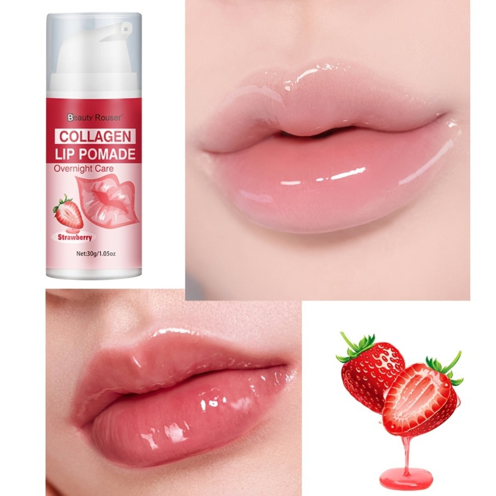 Lip Pomade Collagen 30g Moisturizing Plumping Lip Essence — Deep Hydration Day & Night Lip Care Nourishes Repairs Dry Chapped Lips Long-Lasting Clear Glossy Finish All Skin Types - product image 6