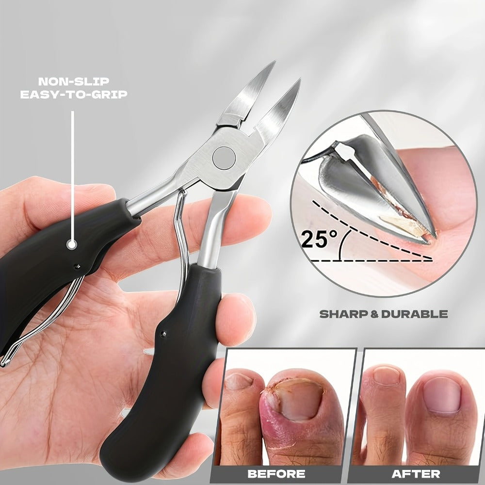 Large Opening Diagonal Blade Toenail Clippers for Thick Nails 5-Piece Set Heavy Duty Stainless Steel Ingrown Toenail Clipper with Nail File for Seniors Men Women Big Toe Cutter Kit - product image 6