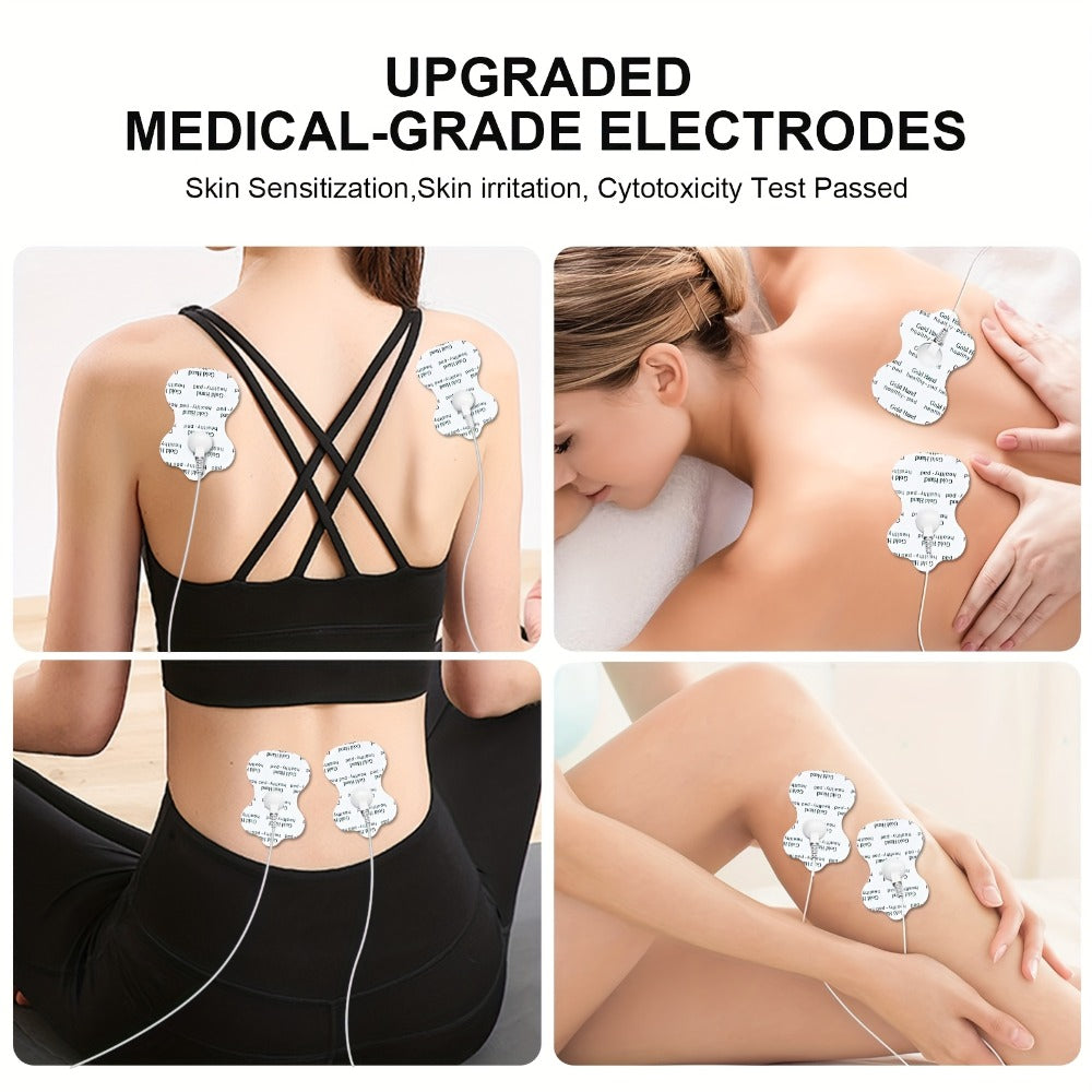 TENS EMS Electrode Pads 35mm Snap Reusable Replacement Pads Highly Conductive Latex Free Non-Irritating Gel for TENS EMS Muscle Stimulator Units 10 20 40 80 Pcs Options - product image 4