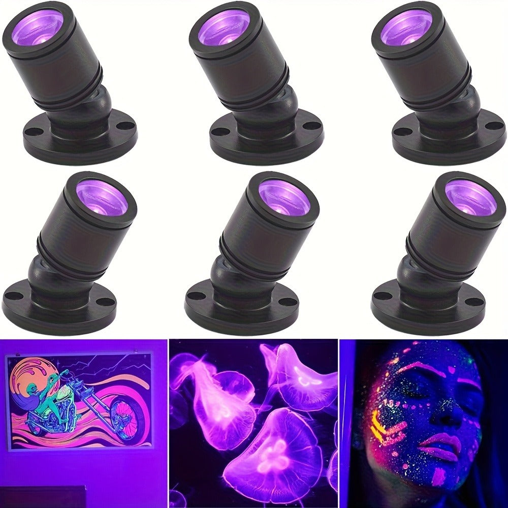 LED UV Blacklight USB Powered Mini Spotlight – Glow Party, Tapestry & UV Reactive Decoration with On/Off Switch - product image