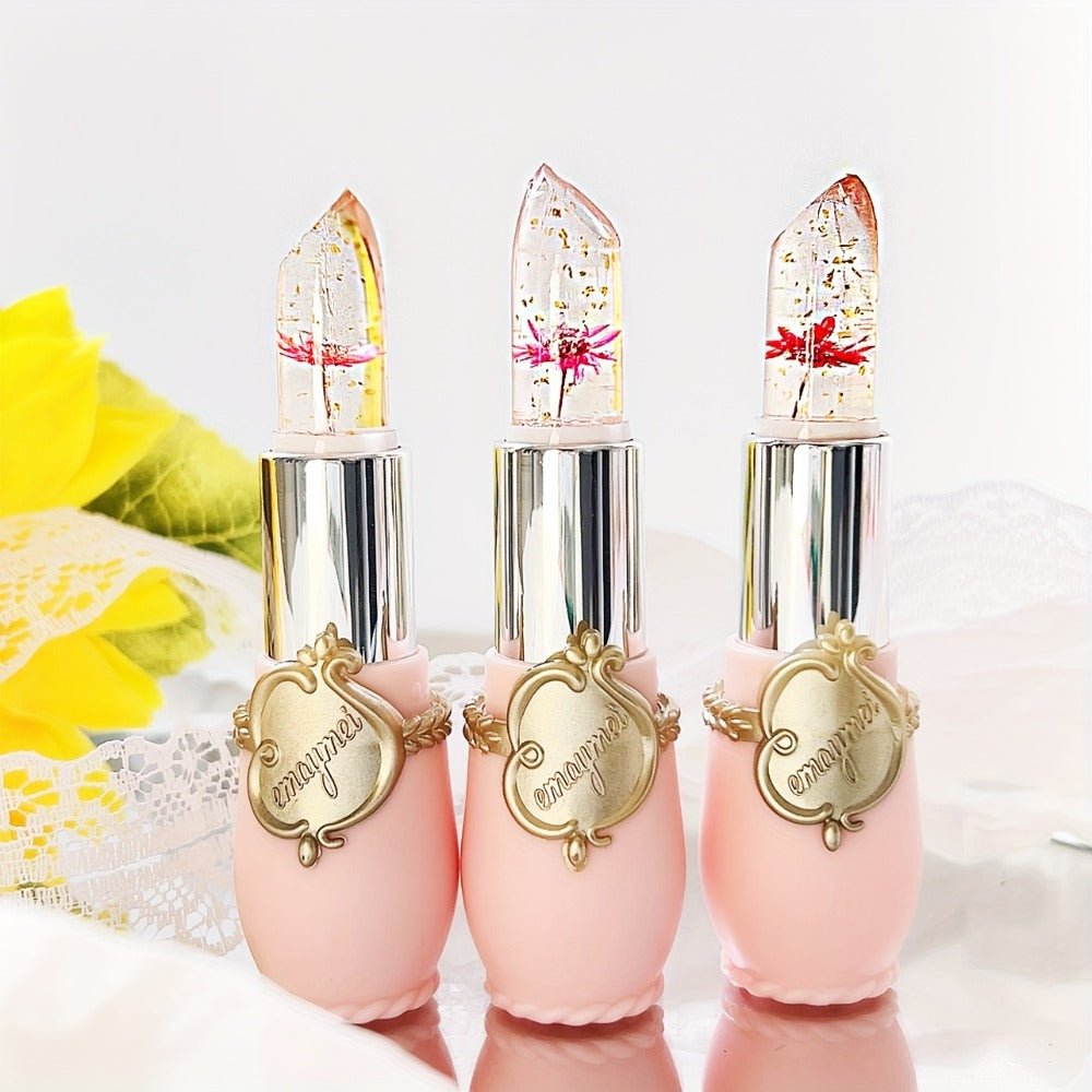 Jelly Lip Balm Set 6 Pack Color Changing — Temperature-Sensitive Dried Flower Extract, Sheer Moisturizing Clear Gloss, Natural Pink Tint, Long-Lasting Hydration Lip Care for Women - product image 7