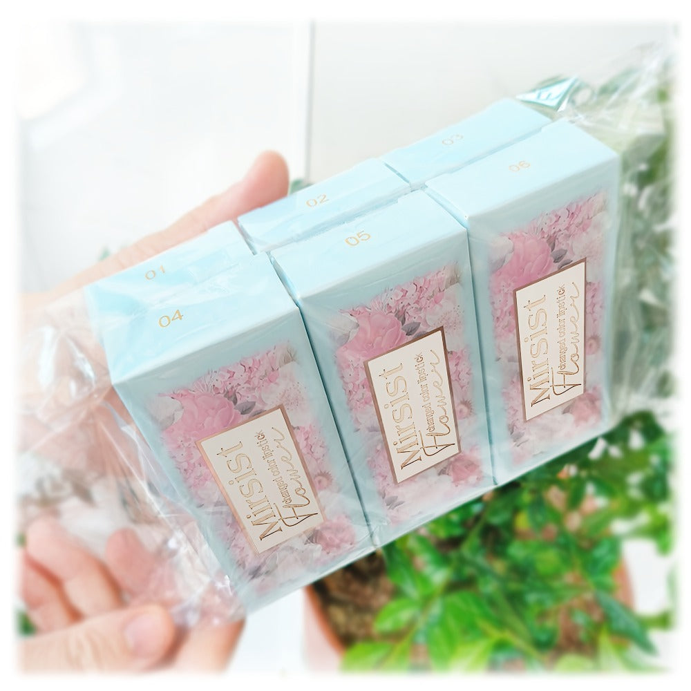 Flower Shaped pH Lip Balm Set 6pcs Individually Wrapped — Color Changing Transparent to Pink Tint, 6 Flavors Deep Moisturizing, Cute Floral Design Beauty Gift for Women Girls & Tee - product image