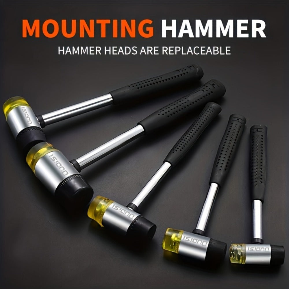 Double-Head Rubber Mallet – Plastic Installation Hammer with Rubber Handle, Rebound-Proof Soft Mallet for Floor Installation, Tile, Jewelry, Leather Crafts & Woodworking (25/30/35/ - product image 12