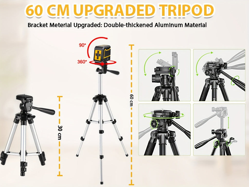 Green Laser Level Self-Leveling with Tripod – Horizontal & Vertical Cross Line Laser for Construction, Tiling, Home Renovation & Interior Decoration - product image 12