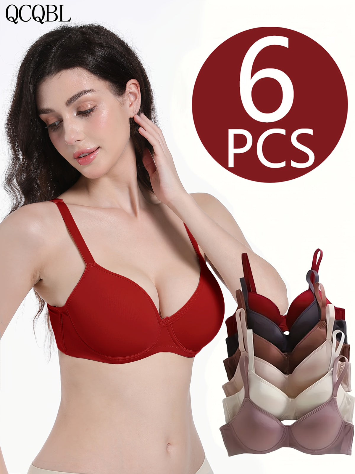 6-Pack Ultra-Soft Seamless Push-Up Bras - Comfortable Everyday Support, Elegant Style, Breathable Cups, Versatile Value Set For Women Of All Shapes and Sizes - product image 19