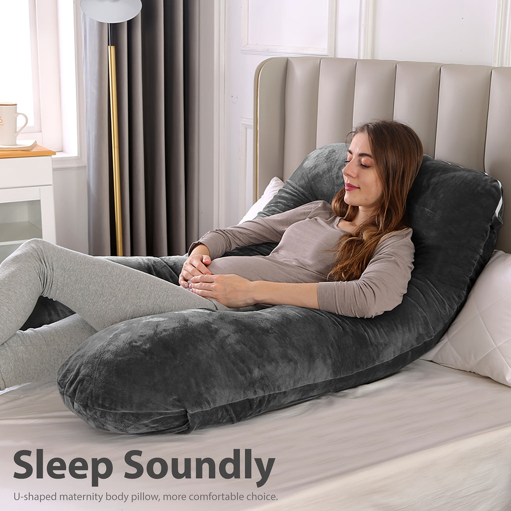 U-Shaped Maternity Pillow for Back, Neck, and Leg Support – Soft, Portable, and Comfortable Polyester Pregnancy Pillow for Expecting Moms, Hand Wash or Dry - product image 10