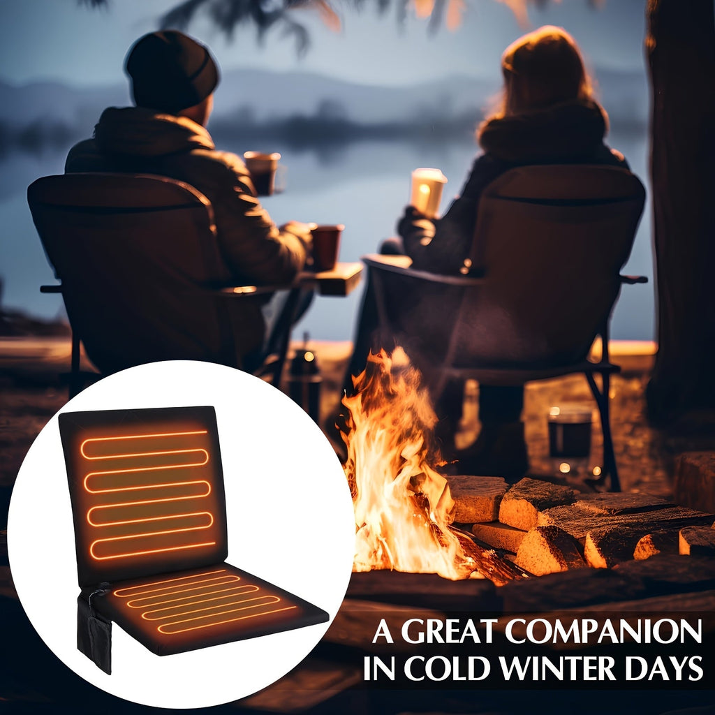 USB Heated Seat Cushion Foldable Heating Pad with 3 Adjustable Heat Modes – Travel-friendly Electric Warming Cushion for Stadium, Camping, Office & Outdoor - product image