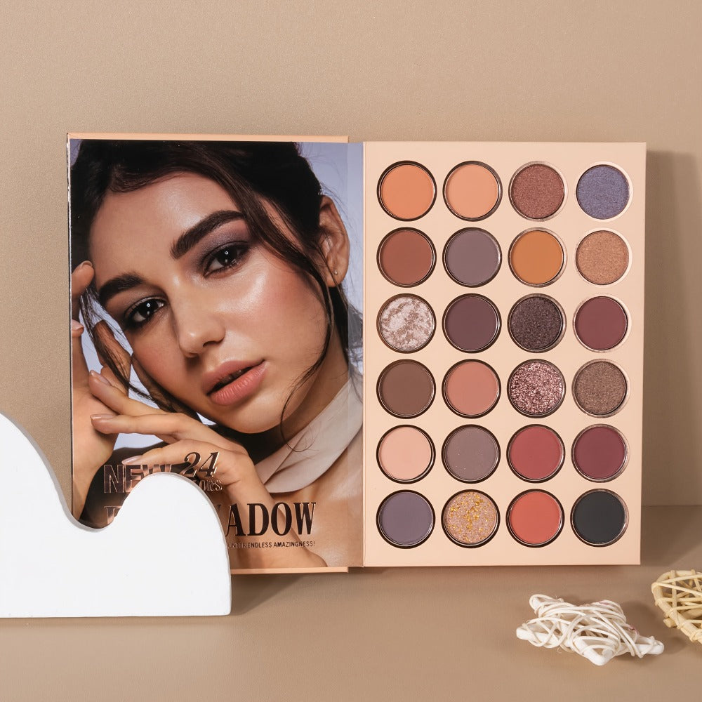 3-in-1 Eyeshadow Blush Highlighter Palette Loose Powder Book-Style Folding Compact Moisturizing Buildable Pigment Luminous Finish for Daily Glam Travel Gift Women - product image 8