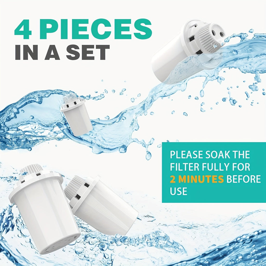 7-Layer Vertical Filtration + Silent Pump with Low-Water Red Light Alert, Fits D2341 D2223 D2322 D2340 – Pet Water Fountain Replacement Filter 4-Pack - product image