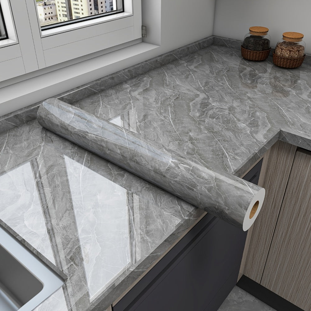 Marble Peel and Stick Wallpaper Roll - Waterproof Oil-Proof Self-Adhesive Wall Contact Paper for Kitchen Backsplash Bathroom Countertop - product image 7