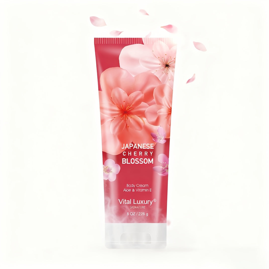 Cherry Blossom Body Lotion 8oz – Vitamin E & Glycerin Moisturizing Cream Non-Sticky 12-Hour Hydration Nourishing Day & Night Skin Care for All Skin Types Women - product image 9