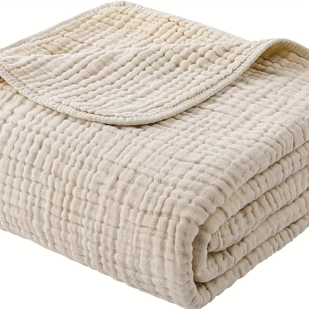 Morandi Cotton Muslin Blanket 6-Layer – Soft Gauze Throw for Couch & Bed, Lightweight Breathable All Season, Machine Washable, 6 Colors - product image