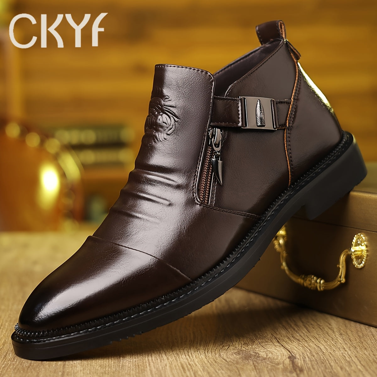 Embossed Casual Men's Ankle Boot - product image 2