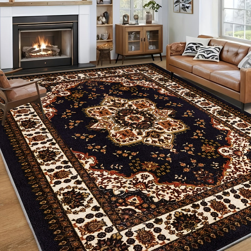Large Area Rug for Living Room Bedroom – Soft Fluffy Persian Bohemian Style Floor Mat, Anti-Slip Backing, Machine Washable, Vintage Carpet for Modern & Traditional Decor, Multiple  - product image 2
