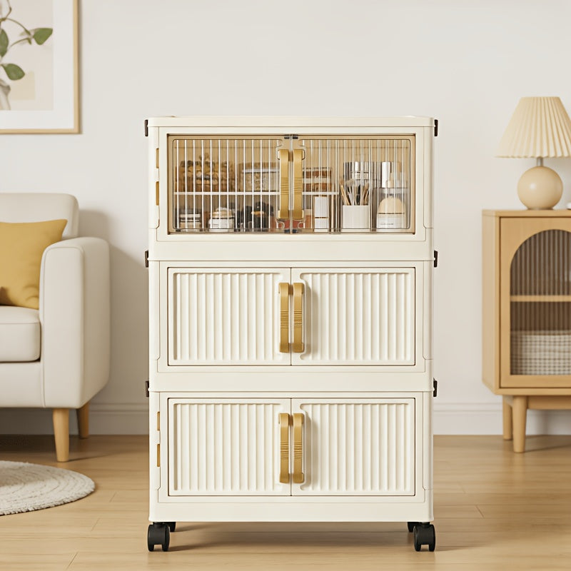 Multi-functional Foldable Storage Cabinet, With 5-tier/3-tier Large Capacity, Space-saving, Suitable For Entrance, Corridor, Bedroom and Living Room - product image 11