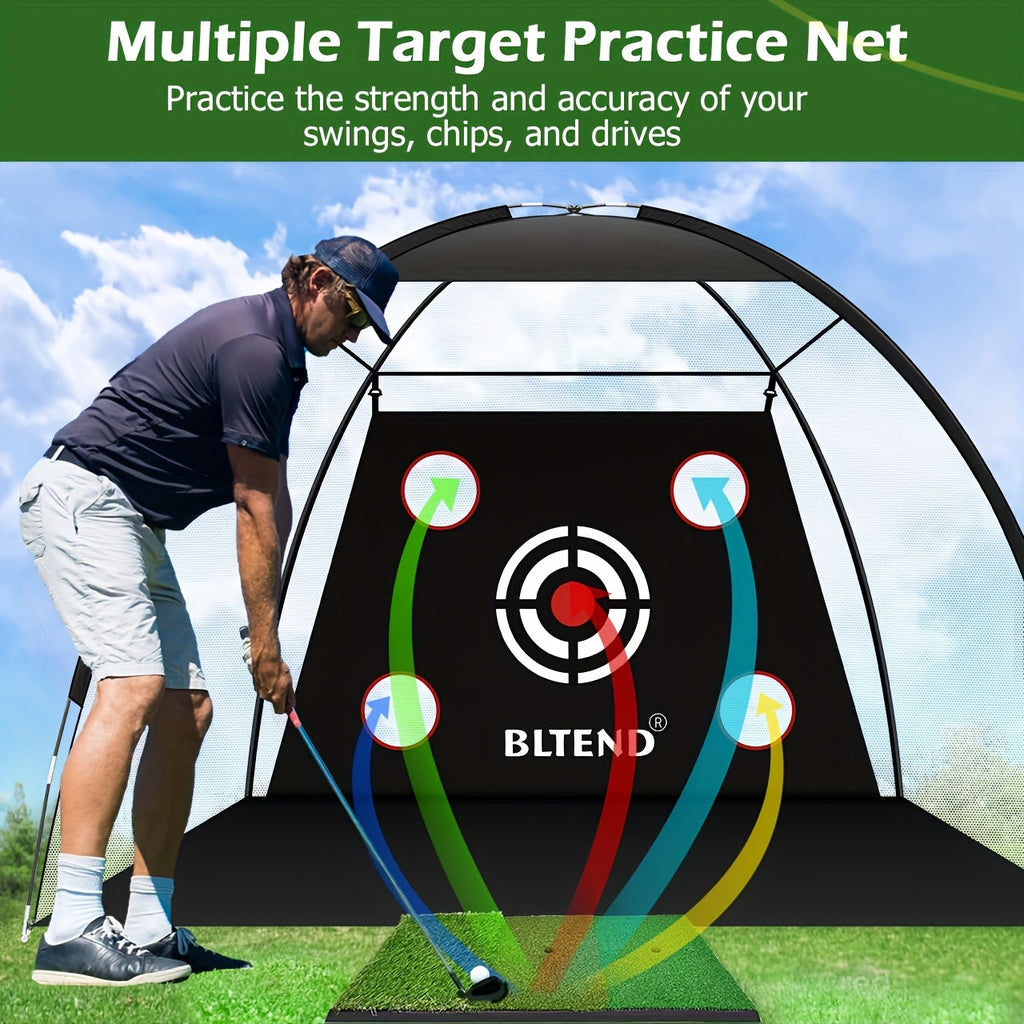 Golf Practice Net 10x7ft with Hitting Mat – Portable Golf Chipping Net for Backyard Indoor Outdoor Use – Golf Gifts for Men Dad Golfers – Golf Training Net for - product image 4