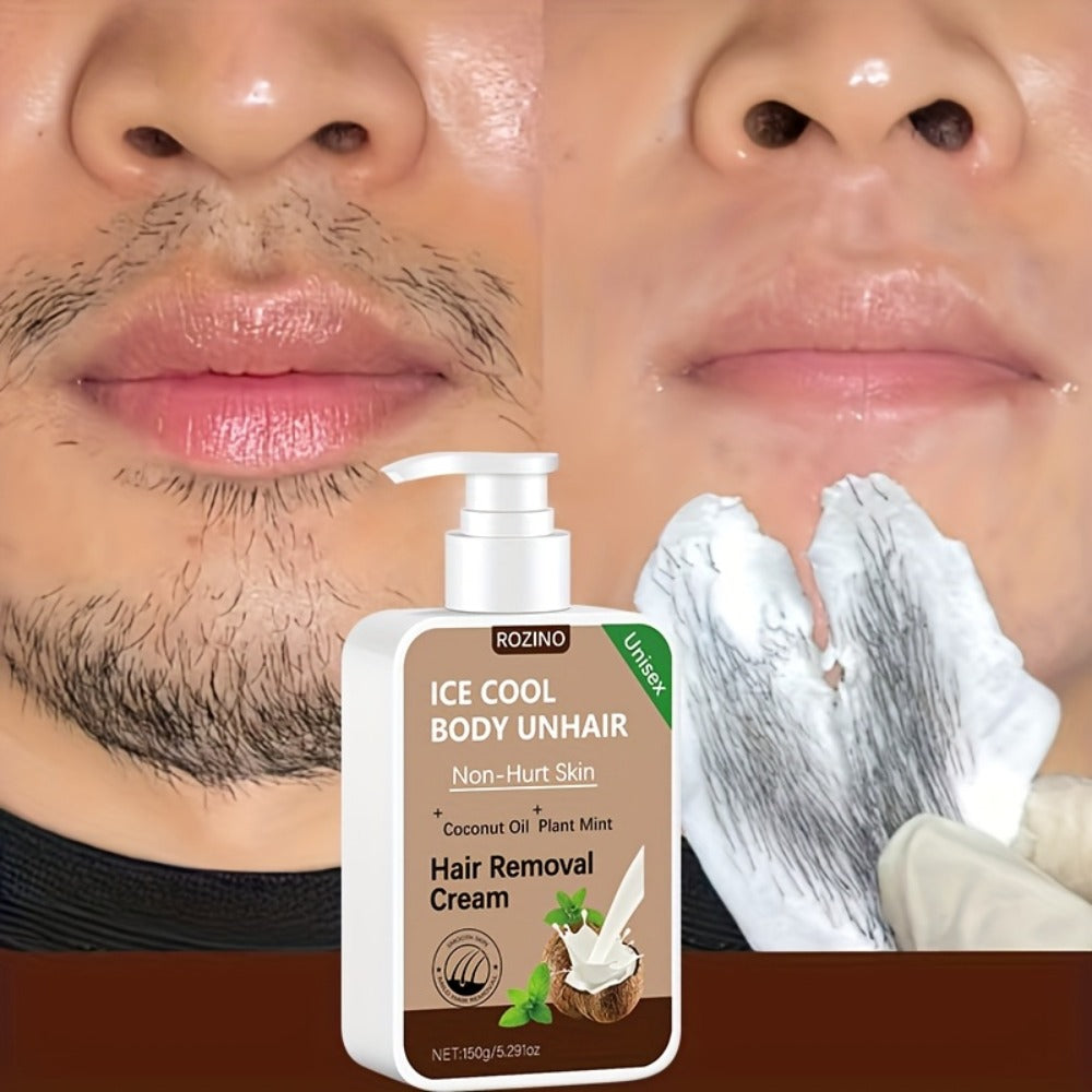 Hair Removal Cream Coconut 150g Painless Semi-Permanent Depilatory – Gentle Non-Irritating Formula for Face Lip Underarm Legs Arms & Bikini Area, Up to 6 Month Smooth Skin Results  - product image 13