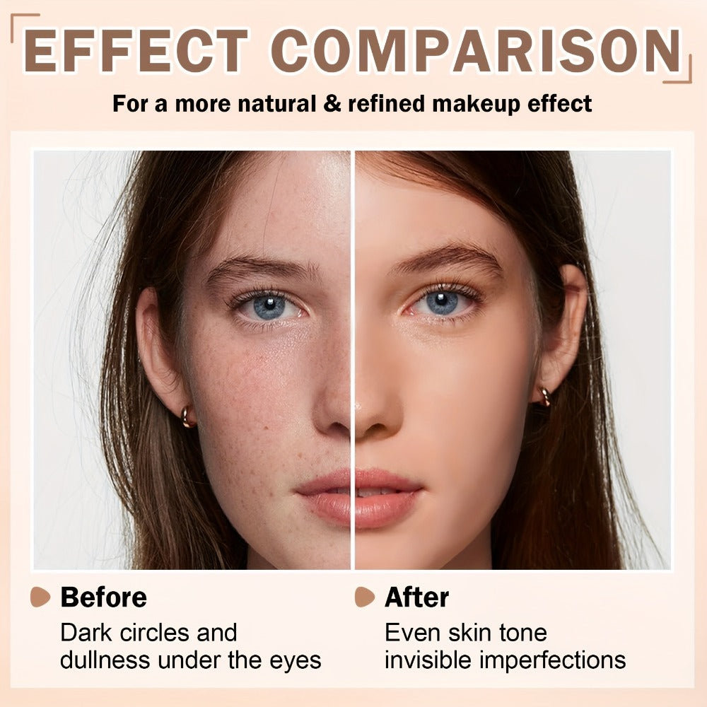 Full Coverage Liquid Foundation Makeup Long Lasting Matte Finish Buildable Formula for Mature Dry Skin Natural Beige Nude Shades Women Face Cosmetics Daily Office Gift - product image 9