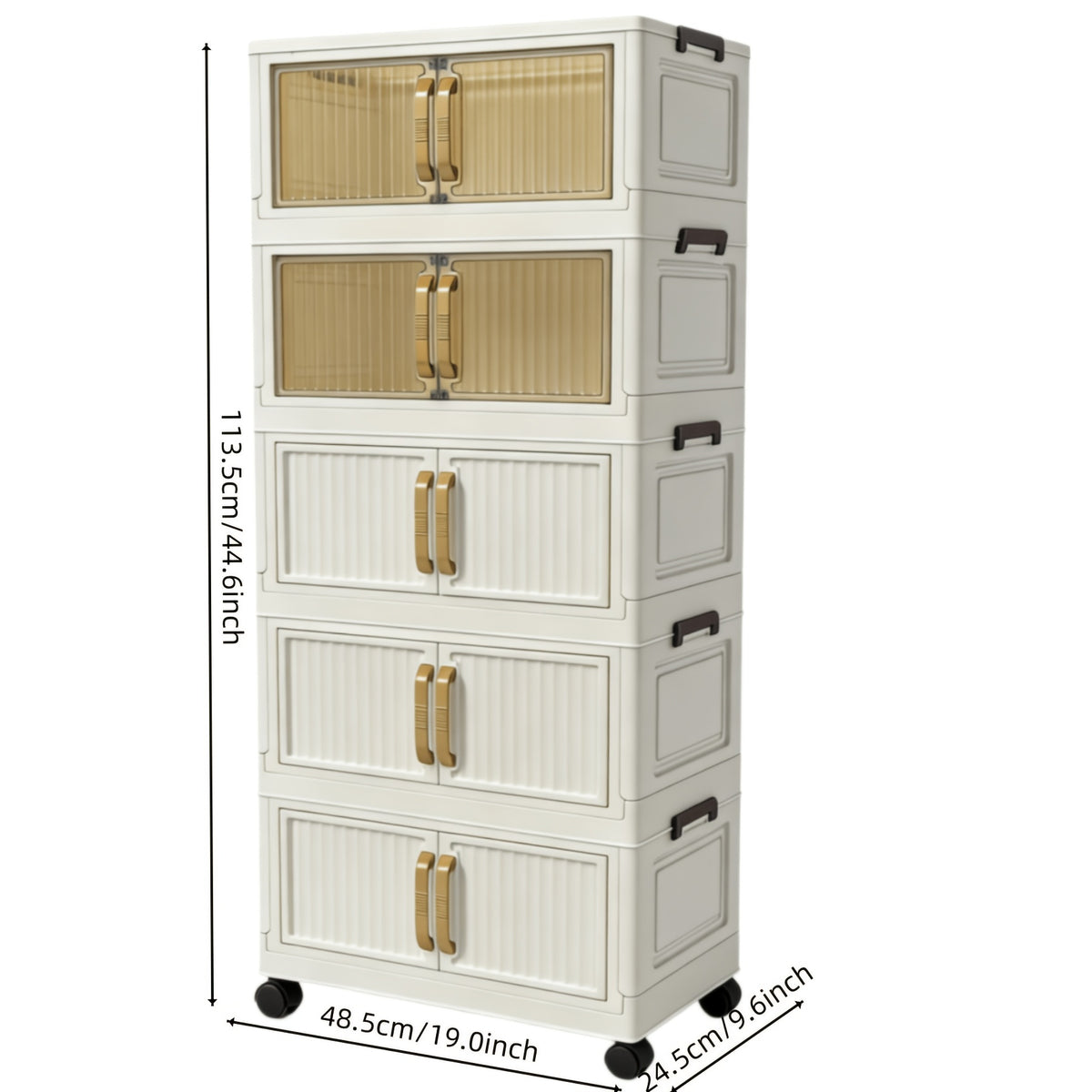 Multi-functional Foldable Storage Cabinet, With 5-tier/3-tier Large Capacity, Space-saving, Suitable For Entrance, Corridor, Bedroom and Living Room - product image 4