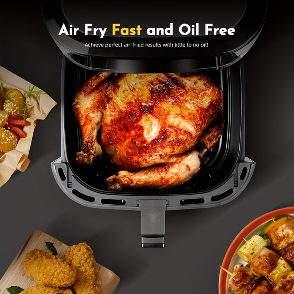 Air Fryer 8-in-1 with LED Touchscreen, 6QT Large Capacity Electric Hot Air Oven, 1350W 360° Hot Air Circulation, Non-Stick Fry Basket, Heat-Insulated Handles, 8 Cooking Presets for - product image 9
