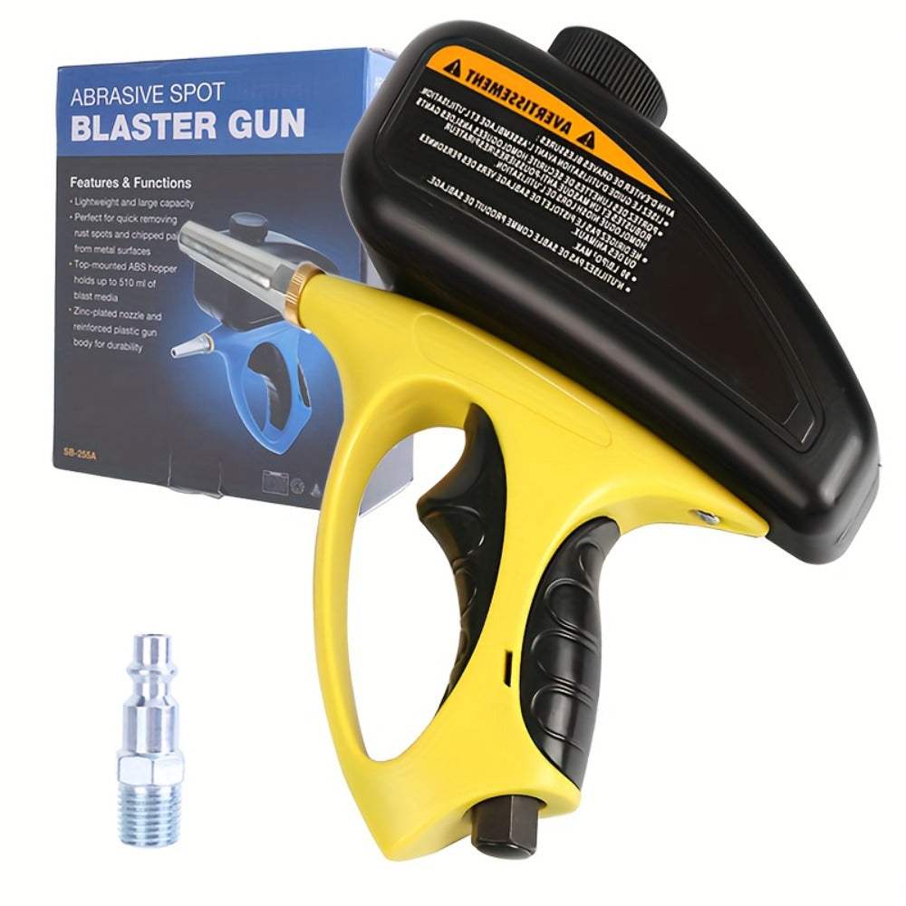 Sandblaster Gun for Air Compressor Pneumatic Abrasive Blasting – 90 PSI Max, 500ml Tank, Small Nozzle, for Metal Rust Removal, Glass Etching, Polishing & Auto Repair – Blue, Red &  - product image 7