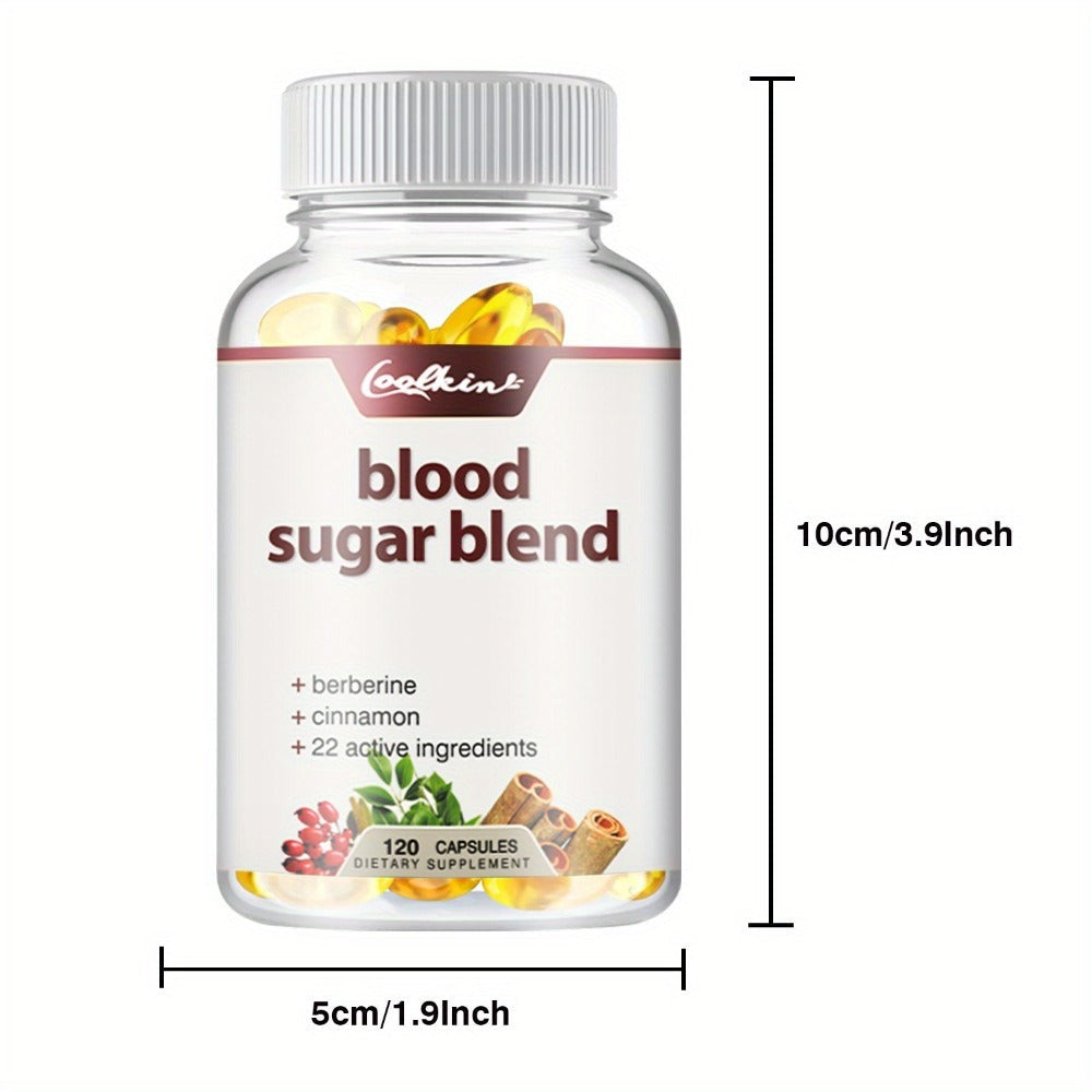 Blood Sugar Blend 120 Capsules – Berberine HCL, Cinnamon, CoQ10, Turmeric & Alpha Lipoic Acid – Natural Formula to Support Healthy Blood Sugar Levels – Daily Wellness Supplement - product image 8
