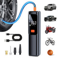 Wireless Cordless Design, High-Power Fast Inflation, Auto Preset PSI, Multiple Nozzles for Car, Motorcycle, Bicycle, Basketball, Football & Volleyball - product image