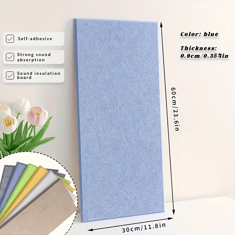 Set of 6 High-Density Acoustic Foam Panels Measuring 12X24X0.4 Inches, Available in Blue, Green, Yellow, Brown, and White, These Self-Adhesive Soundproof Wall - product image 14