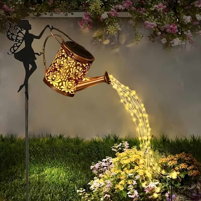 Solar-powered Outdoor Christmas Decorations, 2026 New Solar Watering Can Kettle Lights Outdoor, Metal Garden Lantern for Yard, Patio, Lawn, Pathway & Solar - product image