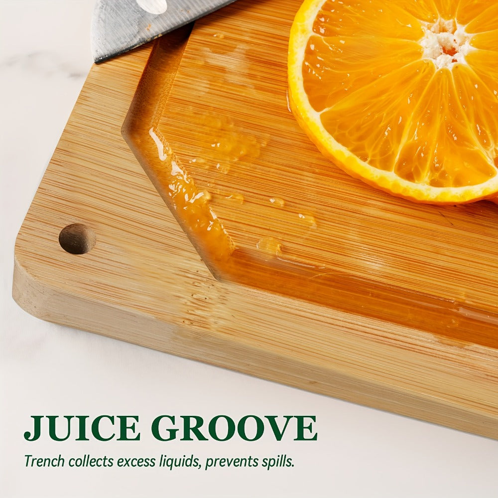 Cutting Board with Juice Groove – Non-Slip Chopping Board & Cheese Platter for Meat, Cheese, Bread, Vegetables & Fruits, XL & Bamboo Options, Kitchen Gadget Gift for Home, Dorm & H - product image 5