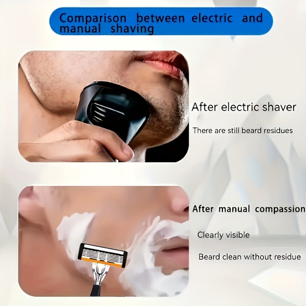 Men's Razor 6-Layer Blade Refill Kit with Handle Smooth Precise Shaving - Multiple Options 6 12 24 30 36 Blades Cartridge Razor Anti-Irritation Close Shave Grooming Gift for Men - product image 8