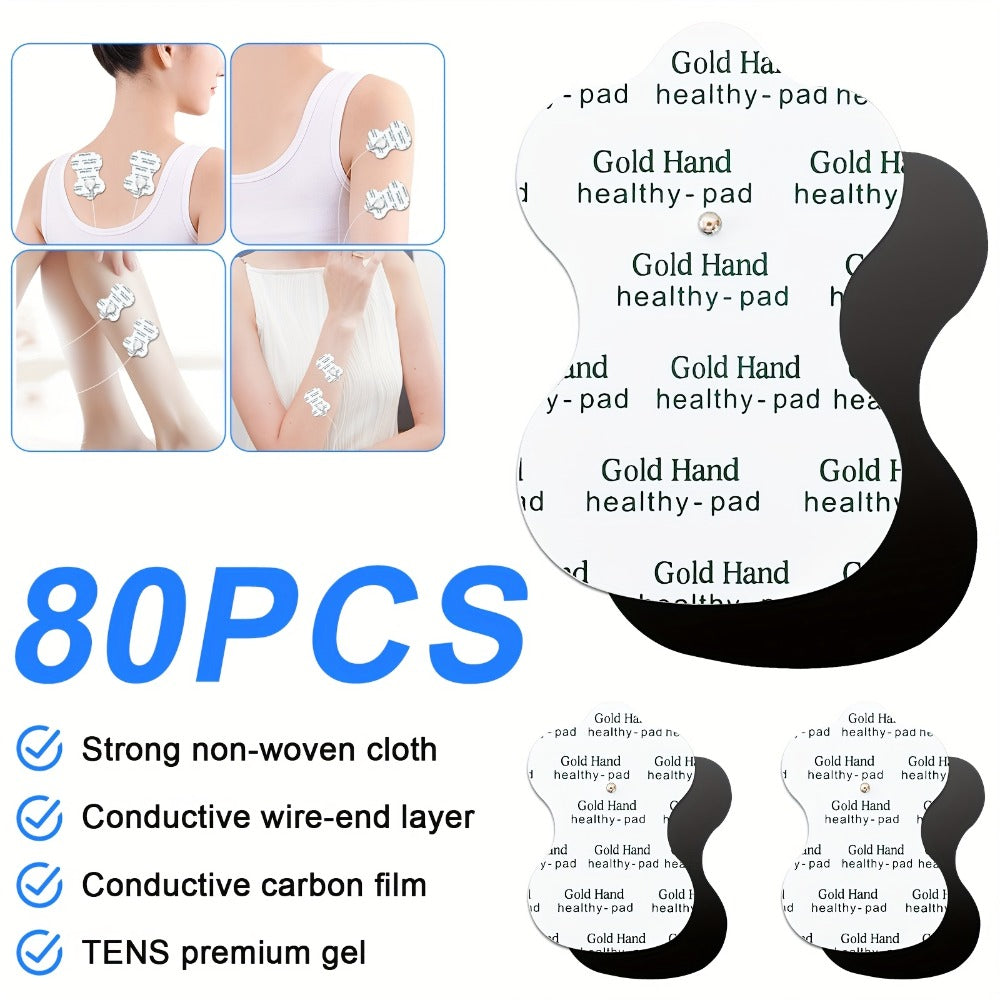 TENS EMS Electrode Pads 35mm Snap Reusable Replacement Pads Highly Conductive Latex Free Non-Irritating Gel for TENS EMS Muscle Stimulator Units 10 20 40 80 Pcs Options - product image 12