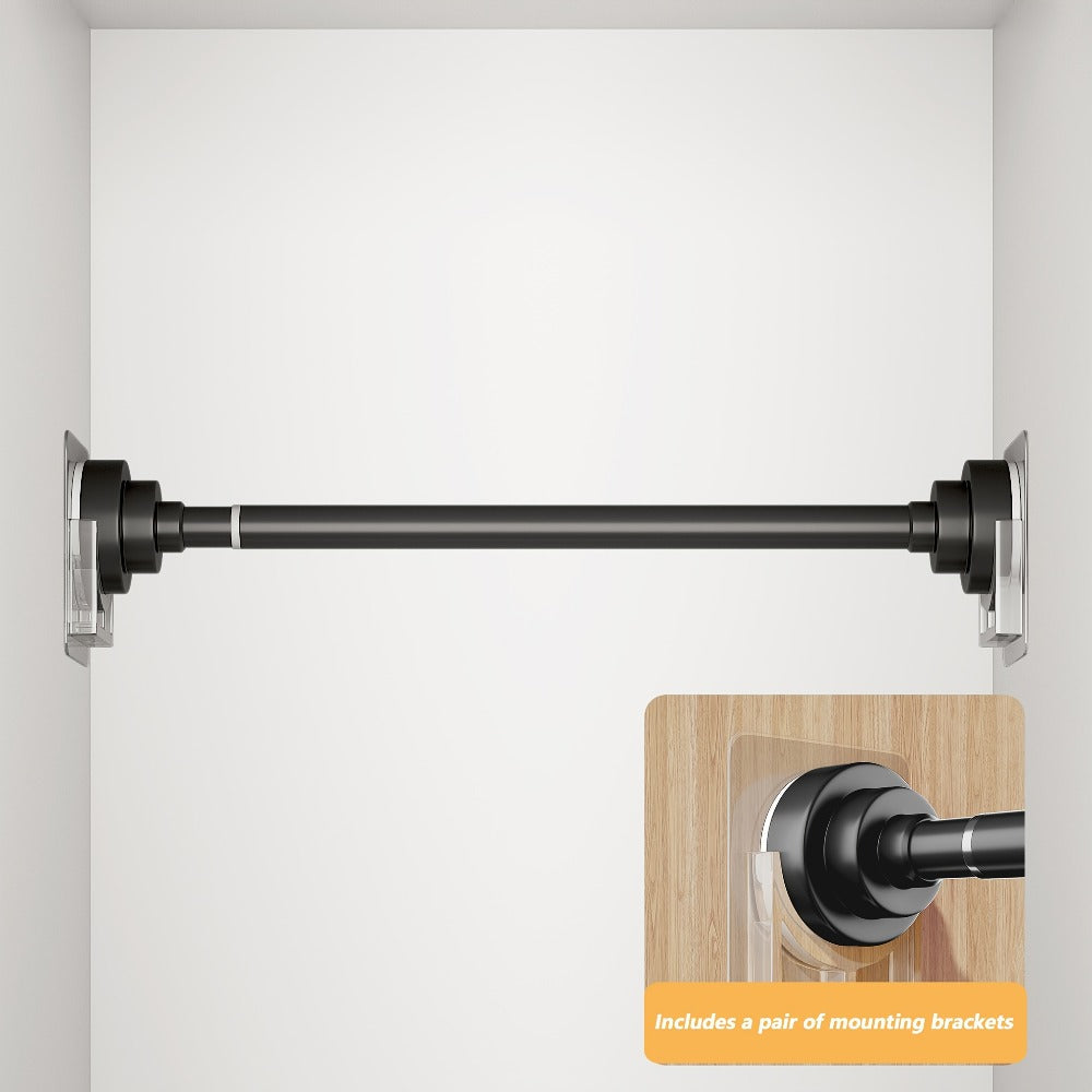 Tension Rod Stainless Steel No Drill - Adjustable Curtain Rod for Wardrobe Bathroom Bedroom, Clothes Drying Rod, Multiple Sizes & Colors - product image 4