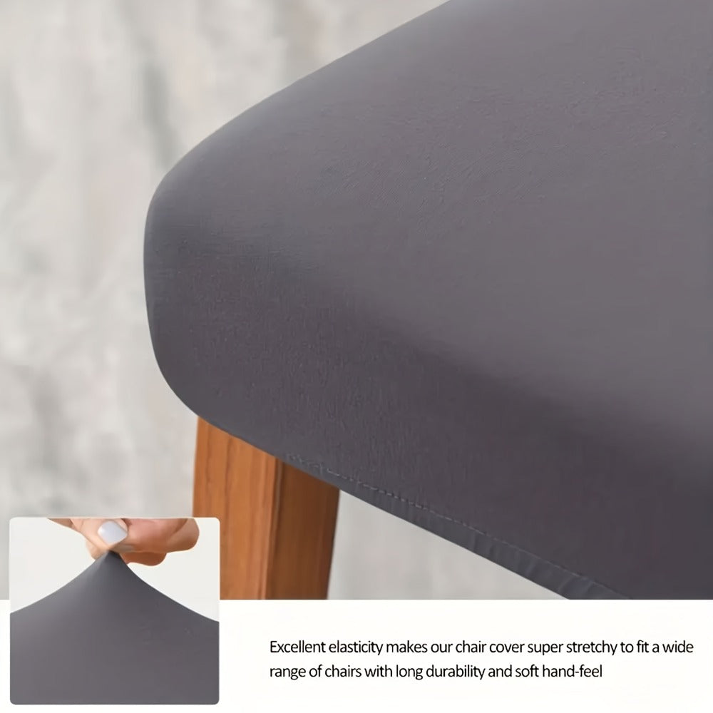 Stretch Dining Chair Covers Set | Elastic Jacquard Slipcovers for Dining Room Kitchen Wedding Office, 4pcs or 6pcs, 9 Colors, Washable Furniture Protector - product image 8