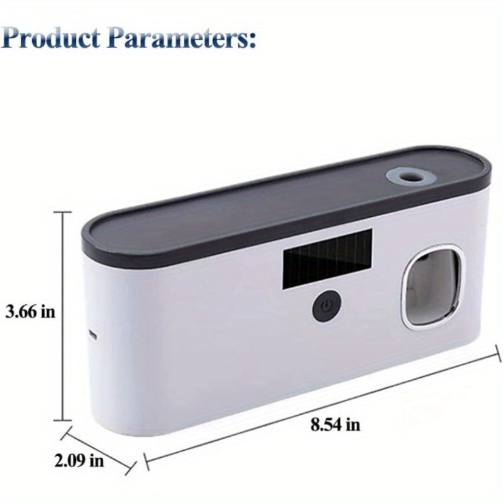 Toothbrush Holder Wall Mount with Toothpaste Dispenser Solar Rechargeable Cordless Space Saving Bathroom Organizer Toothbrush Storage for Bathroom Counter Vanity - product image 5