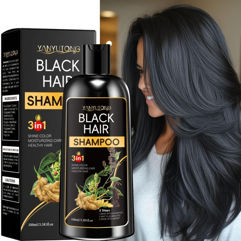 Hair Dye Shampoo Natural Plant Pigments – Fast Gray Hair Coverage in 1 Wash | 3.38oz Travel Size | Black Brown Chestnut Brown | Gentle Moisturizing Color Shampoo for Women & Men - product image 6