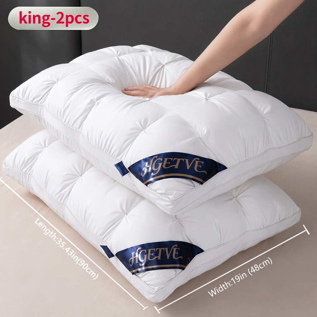 2pcs Hotel Quality Sleep Pillow, Deep Sleep Neck Pillow, Highly Elastic and Plump Pillow Core, Hypoallergenic and Skin-Friendly Pillowcase, Easy Clean, Soft - product image 5