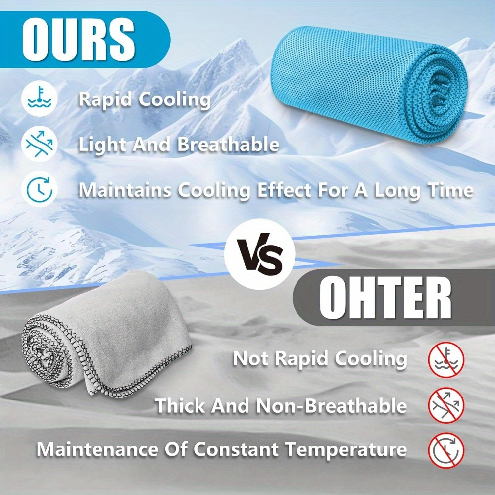 Soft Breathable Sport Towels for Neck & Face with Carabiner Clips & Carry Bag, Multi-Color Chilling Towels for Running, Yoga, Climbing, Gym & Travel | Neck - product image 9