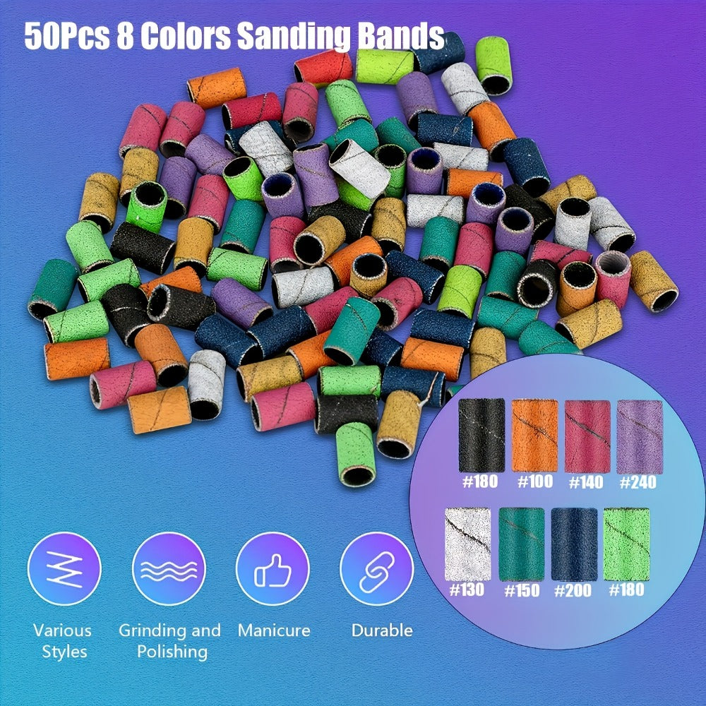 Nail Drill Bit Set Tungsten Steel & Ceramic Grinding Heads with Storage Box for Gel Removal Nail Enhancement Polishing Shaping Multi-Grit Abrasive Bands Coarse Medium Fine Electric - product image 11