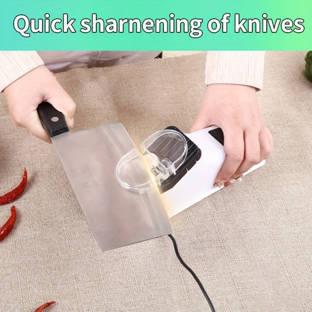 Electric Knife Sharpener with 5 Double-Sided Stones - USB Powered Professional Kitchen Knife Sharpener for Quick Sharpening & Polishing with Protective Cover - product image 5