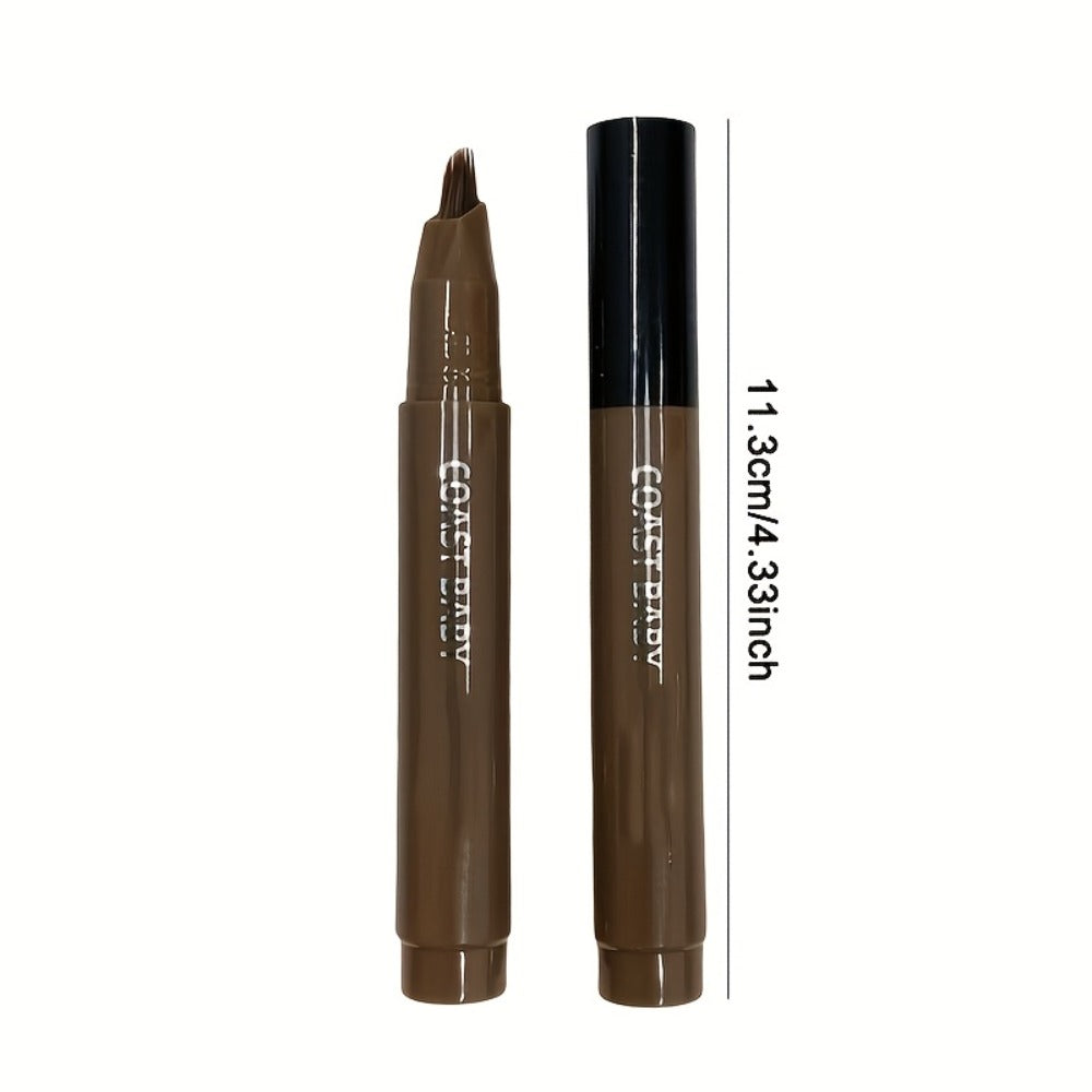 Eyebrow Pencil 2-Pack Multi-Fork Tip Waterproof — 4 Shades Natural Hair Stroke Effect Brow Pen Smudge-Proof Long-Lasting Microblading Look Hairline Filler for Sparse Brows Beginner - product image 6